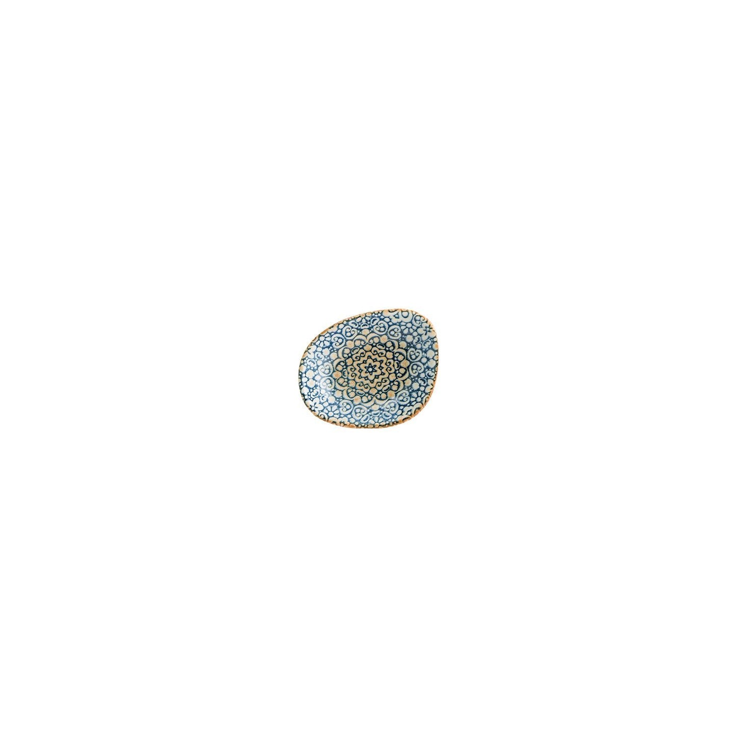 Alhambra 4" x 3" x h:0.75" 1 oz. Organic Decorated Vitrified Bowl