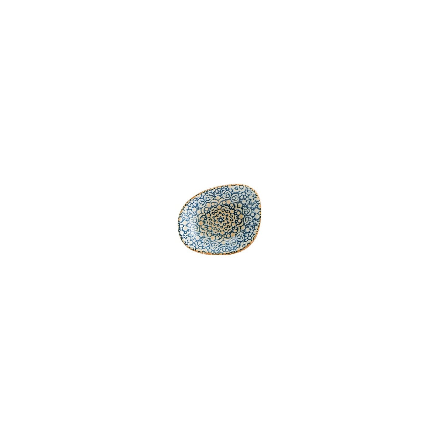 Porcelain Alhambra 4" x 3" x h:0.75" 1 oz. Organic Decorated Porcelain Bowl - Case Pack: 24