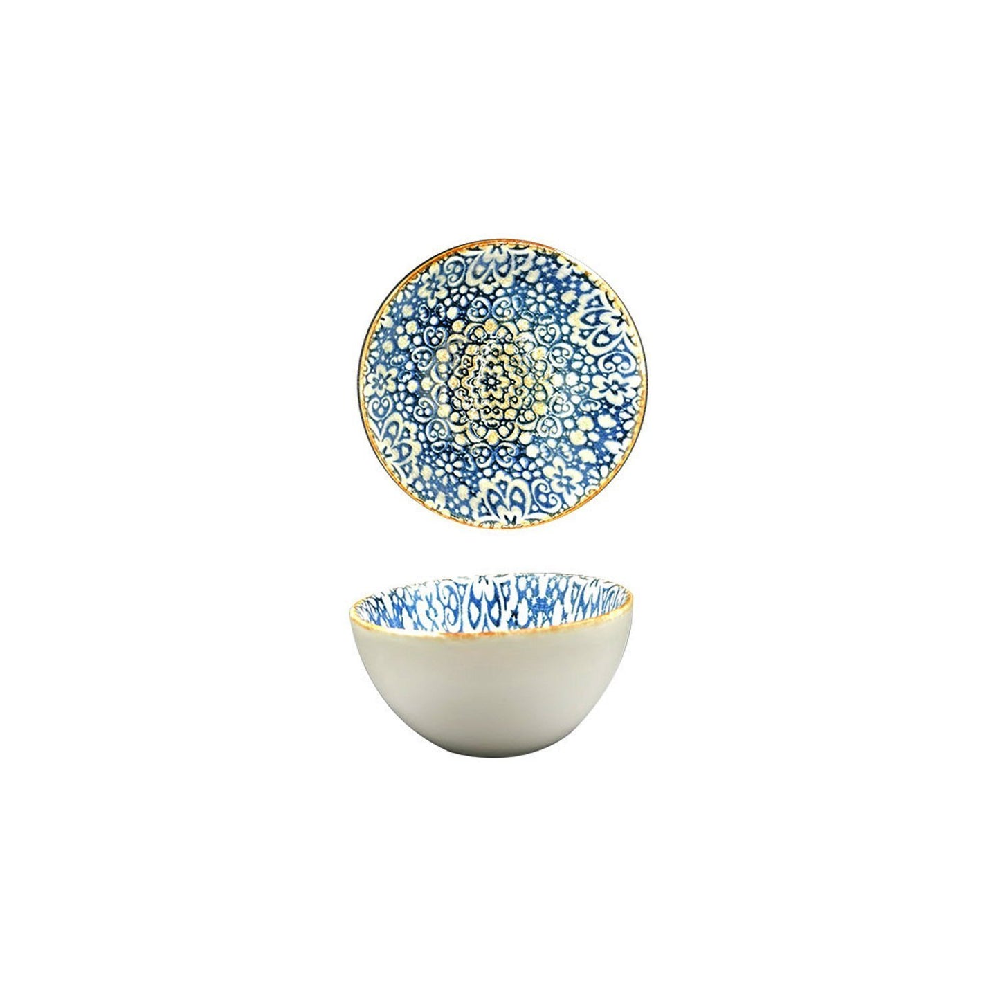 Turgla Vitrified Alhambra dia.3.25" h:1.75" 2 oz. Round Decorated Vitrified Ramekin - Case Pack: 24
