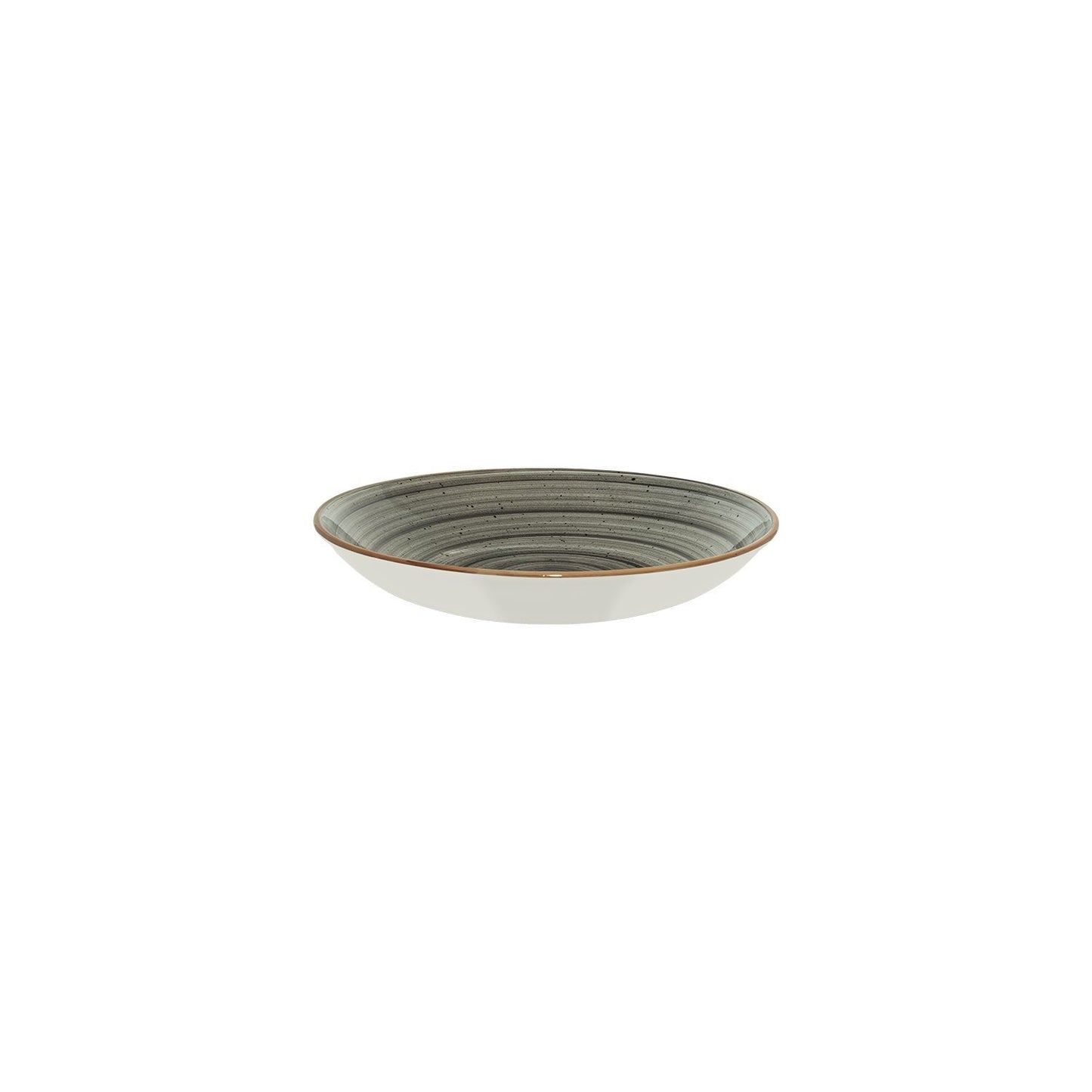Turgla Vitrified Space dia.9" h:2" 34 oz. Round Gray Vitrified Bowl - Case Pack: 6
