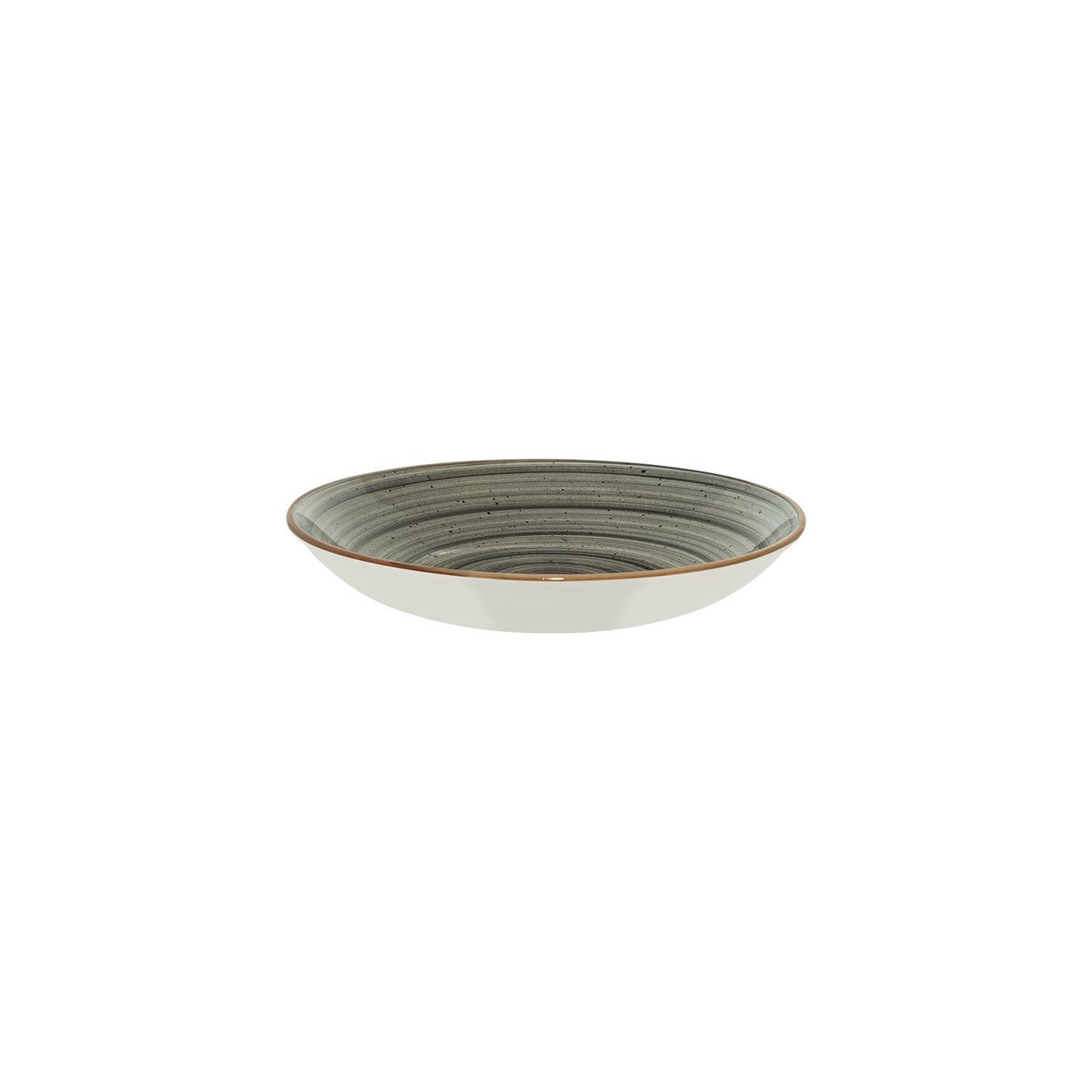 Turgla Vitrified Space dia.10" h:2" 44 oz. Round Gray Vitrified Bowl - Case Pack: 6