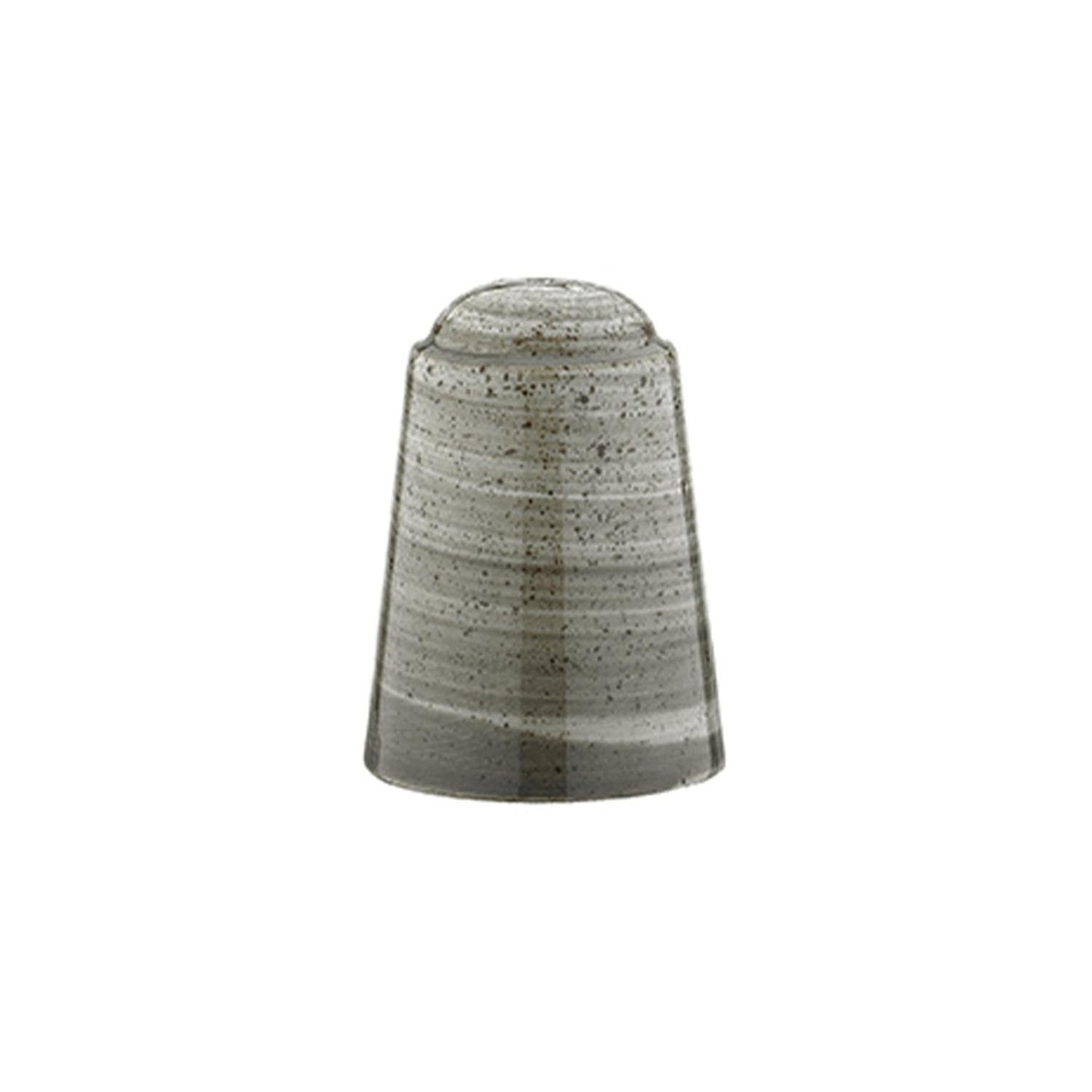 Turgla Vitrified Space  Round Gray Vitrified Salt Shaker - Case Pack: 24