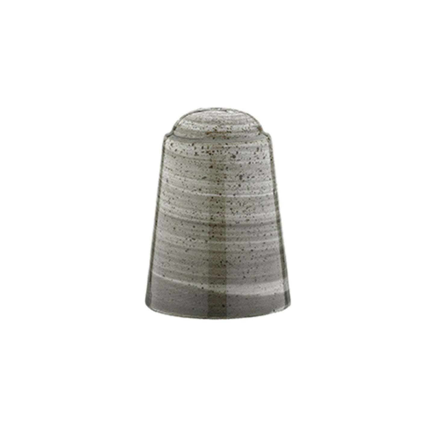 Turgla Vitrified Space  Round Gray Vitrified Salt Shaker - Case Pack: 24