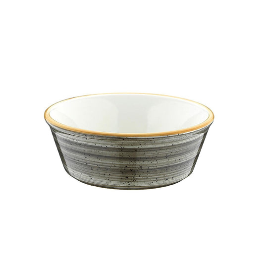Turgla Vitrified Space dia.4.75" h:1.75" 10 oz. Round Gray Vitrified Bowl - Case Pack: 24