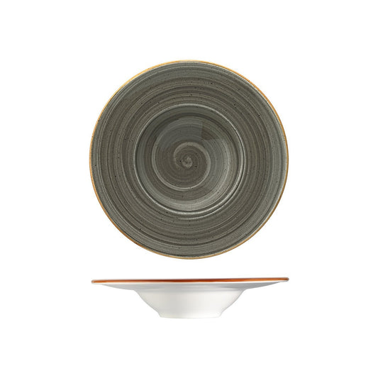 Space dia.11" h:2.5" 14 oz. Round Gray Vitrified Bowl