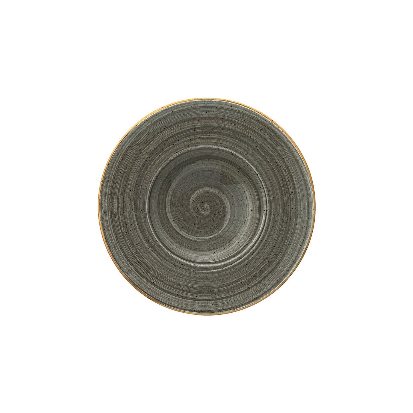 Porcelain Space dia.11" h:2.5" 14 oz. Round Grey Porcelain Bowl - Case Pack: 6