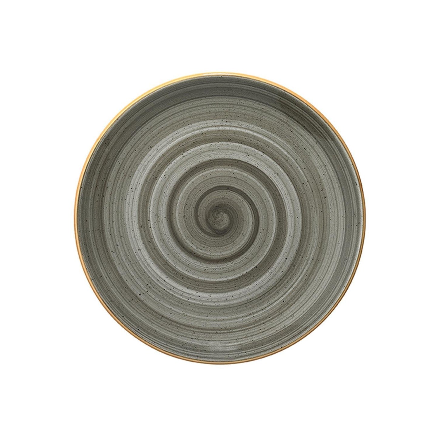 Turgla Vitrified Space dia.6.75" Round Gray Vitrified Plate - Case Pack: 12