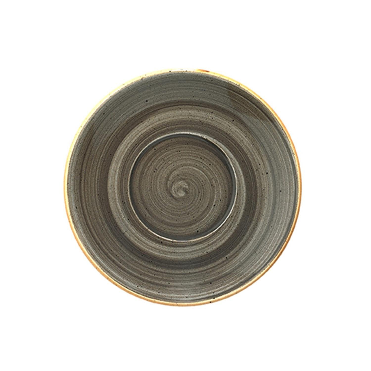 Space dia.6.75" Round Gray Vitrified Saucer