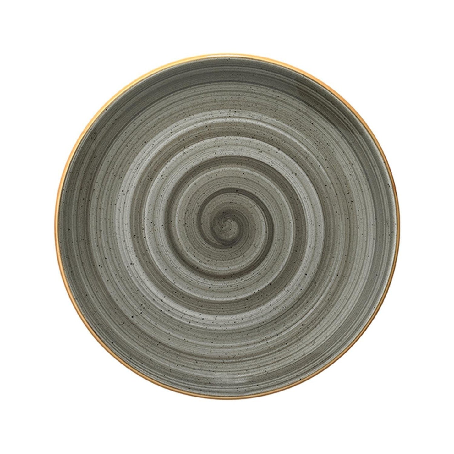 Turgla Vitrified Space dia.7.5" Round Gray Vitrified Plate - Case Pack: 12