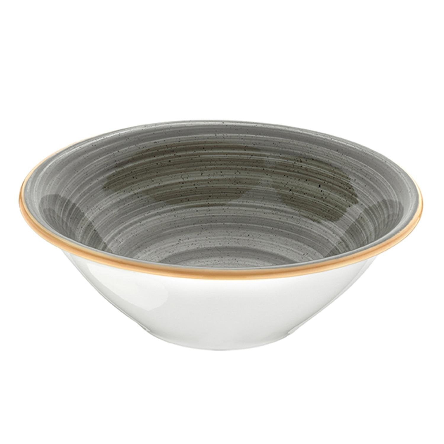 Space dia.8" h:2.5" 30 oz. Round Gray Vitrified Bowl