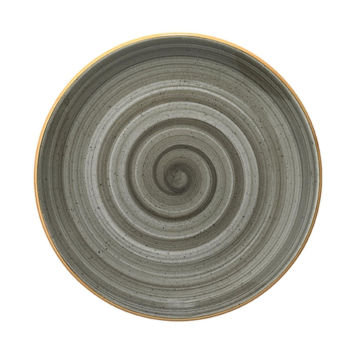Space dia.8.25" Round Gray Vitrified Plate