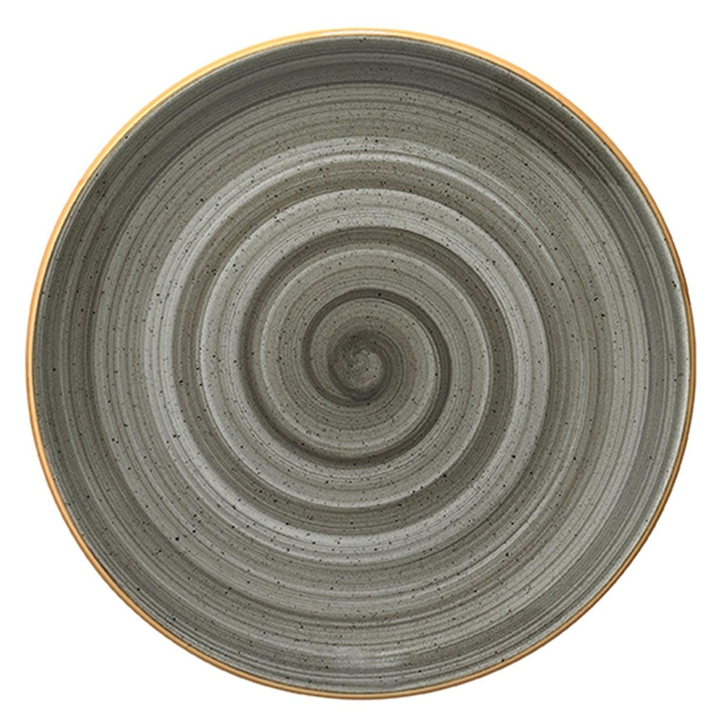 Turgla Vitrified Space dia.10.5" Round Gray Vitrified Plate - Case Pack: 12