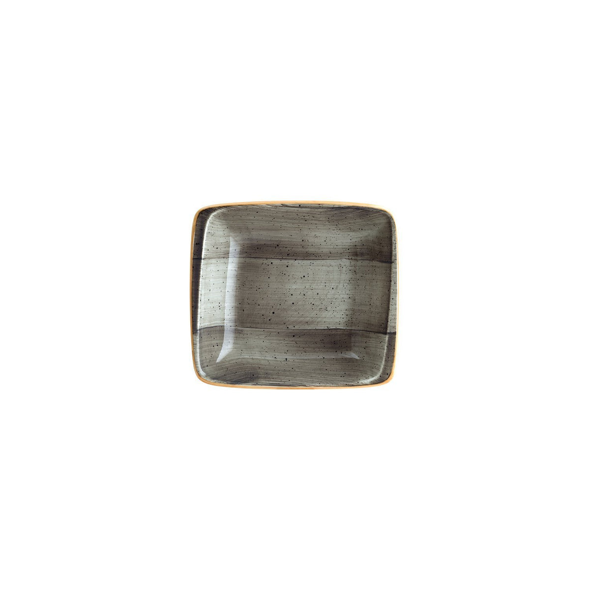 Space 7.5" x 6.5" x h:2" 20 oz. Square Gray Vitrified Bowl