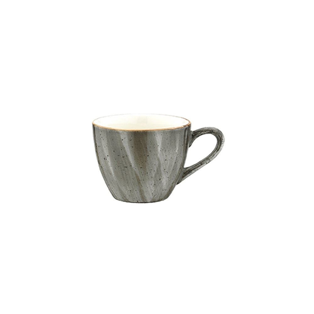 Porcelain Space dia.2.5" h:2" 3 oz. Round Grey Porcelain Espresso Cup - Case Pack: 6