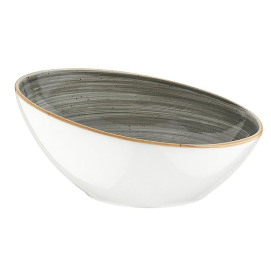 Turgla Vitrified Space dia.8.75" h:3" 29 oz. Round Gray Vitrified Bowl - Case Pack: 6