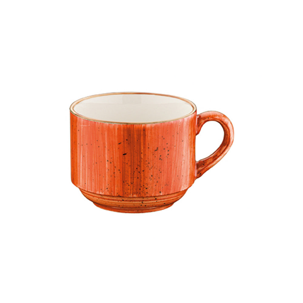 Porcelain Terracota dia.3.25" h:2.5" 7 oz. Round Terracotta Porcelain Cup - Case Pack: 6