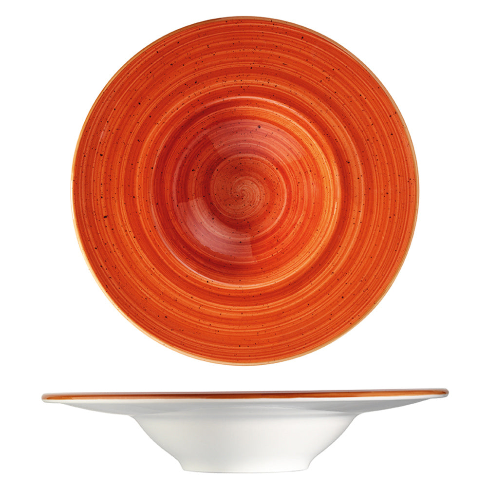 Porcelain Terracota dia.11" h:2.5" 14 oz. Round Terracotta Porcelain Bowl - Case Pack: 6