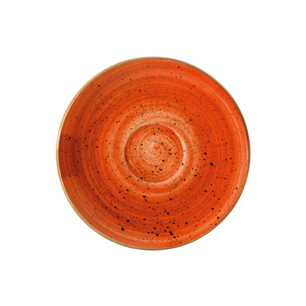 Porcelain Terracota dia.6" Round Terracotta Porcelain Saucer - Case Pack: 6