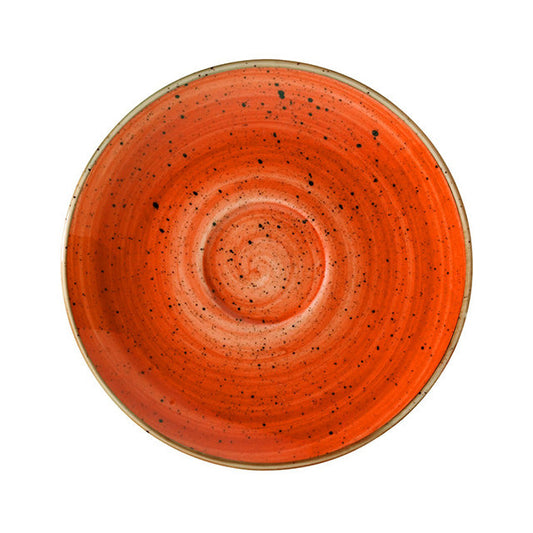 Porcelain Terracota dia.5" Round Terracotta Porcelain Saucer - Case Pack: 6