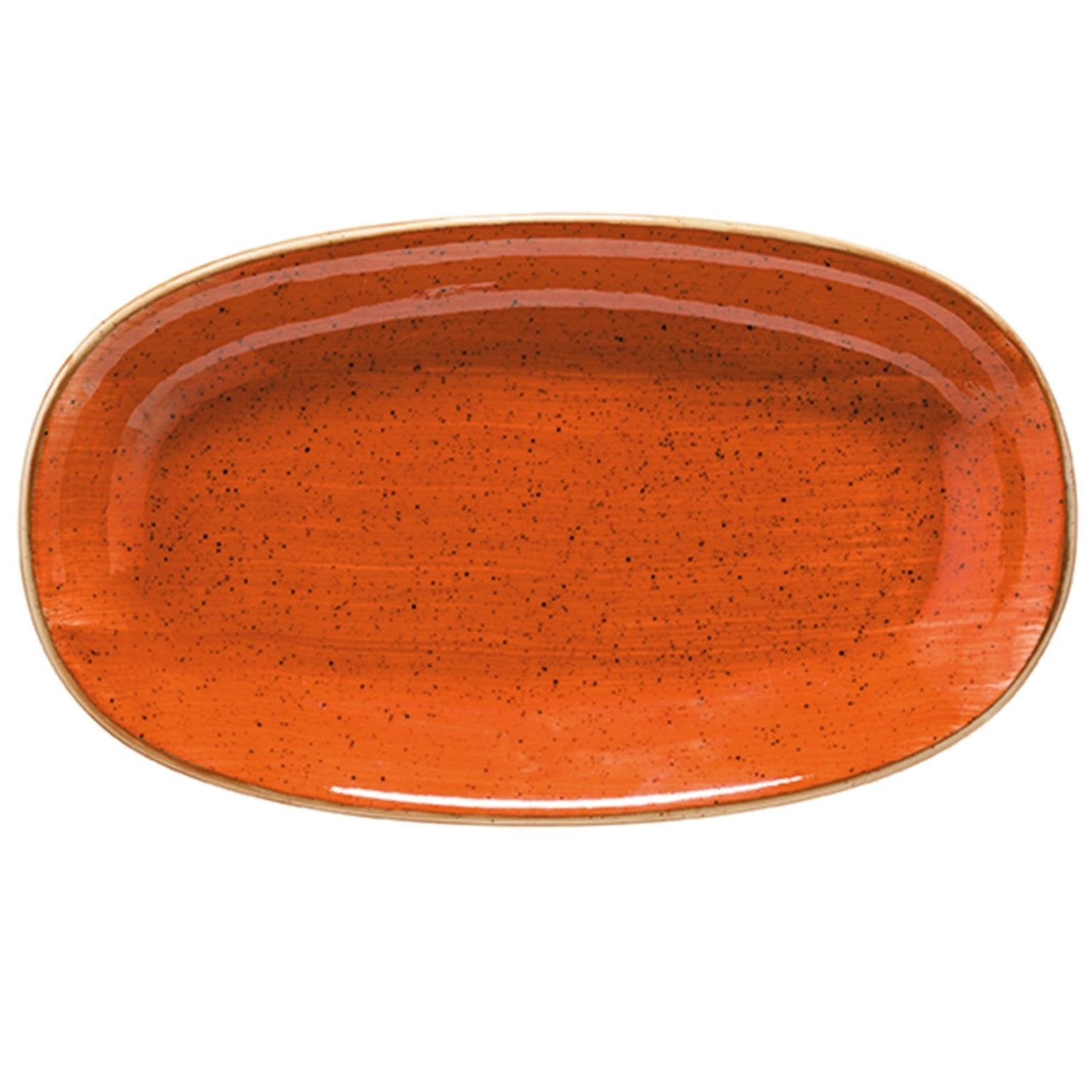 Terracota 13" x 7.5" x h:1.5" Oval Terracotta Vitrified Platter
