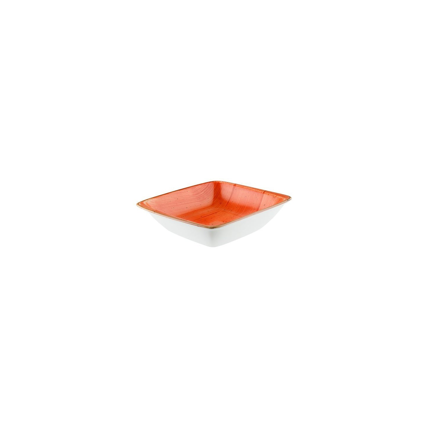 Turgla Vitrified Terracota 7.5" x 6.5" x h:2" 20 oz. Square Terracotta Vitrified Bowl - Case Pack: 12