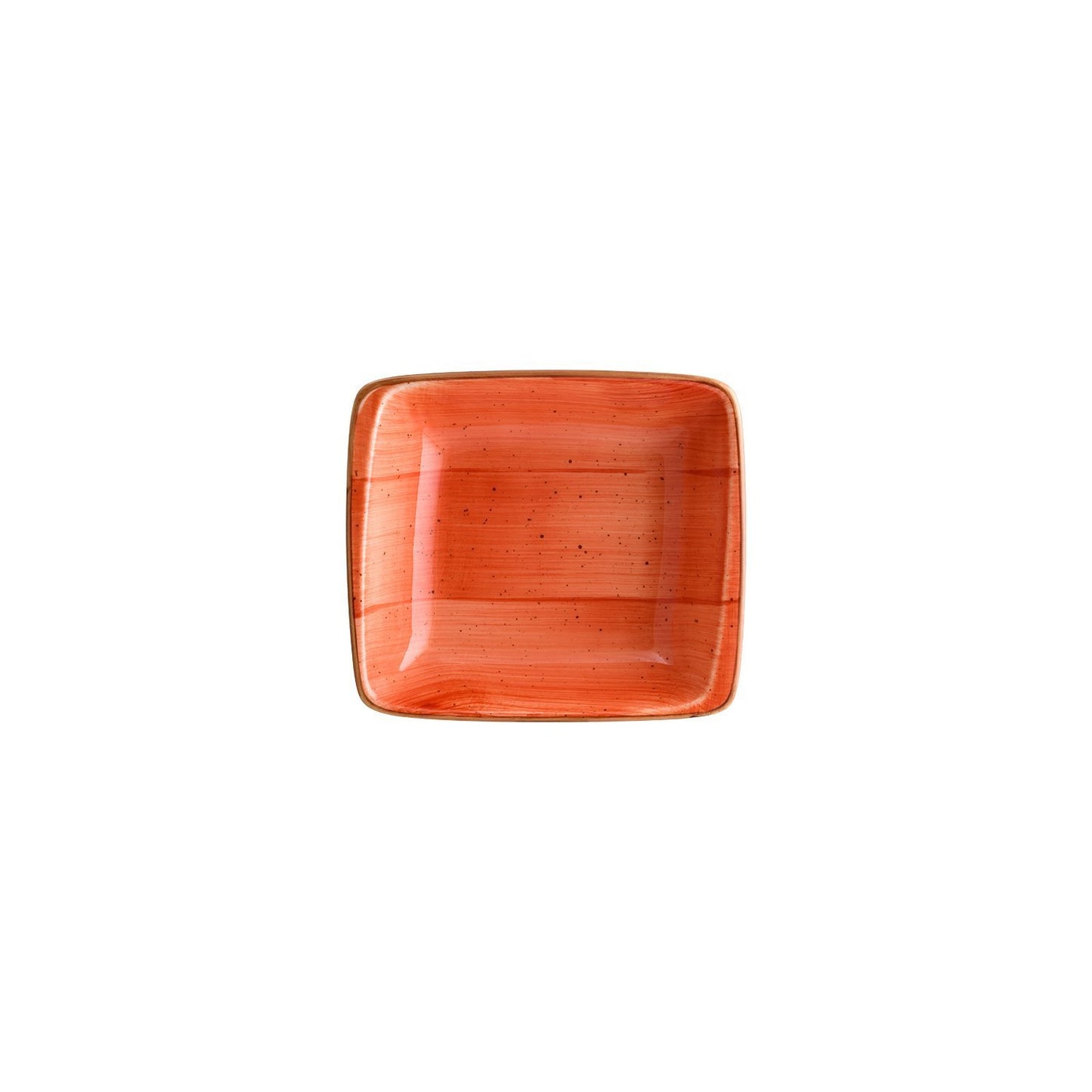 Turgla Vitrified Terracota 7.5" x 6.5" x h:2" 20 oz. Square Terracotta Vitrified Bowl - Case Pack: 12
