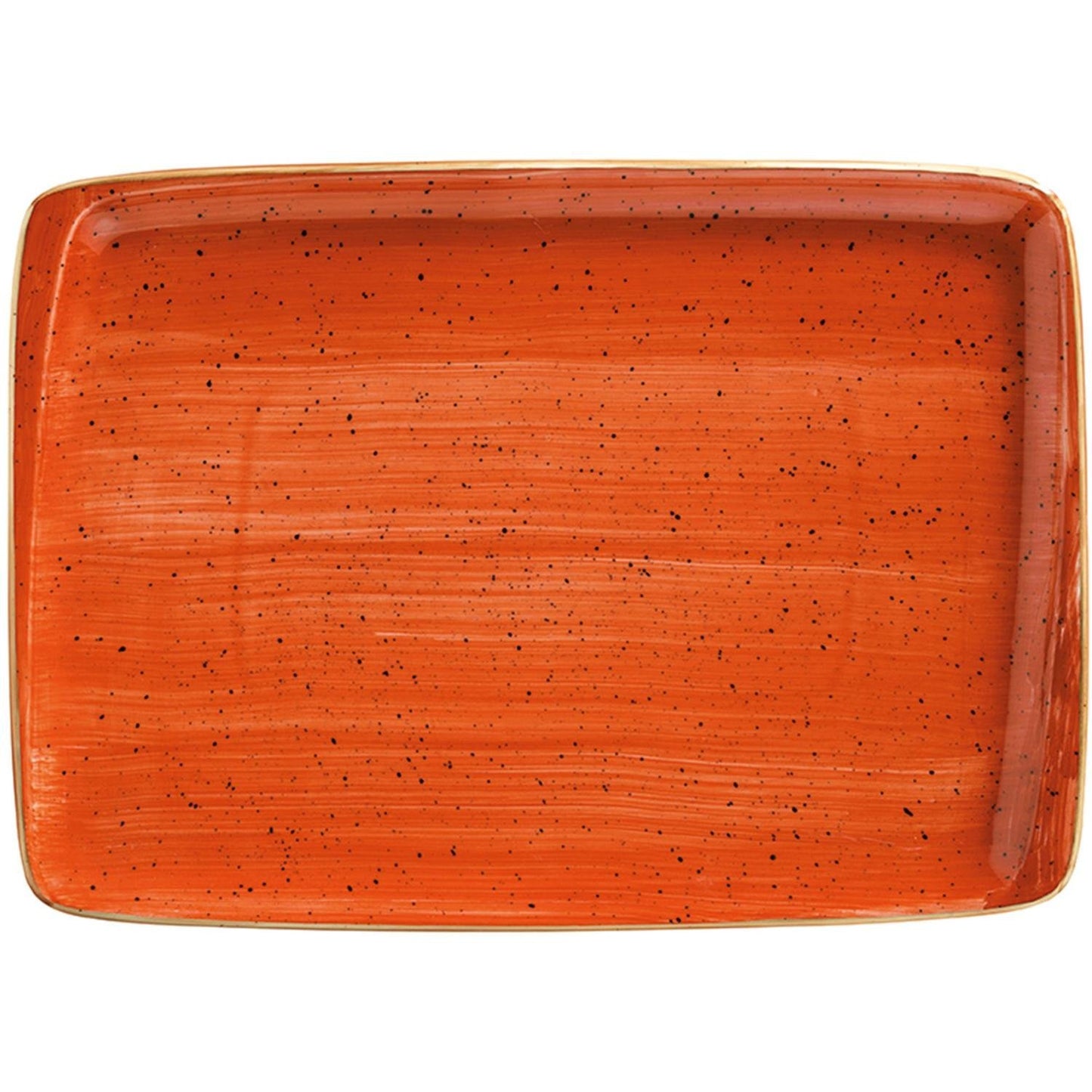 Turgla Vitrified Terracota 14.25" x 10.25" x h:0.75" Rectangular Terracotta Vitrified Platter - Case Pack: 6