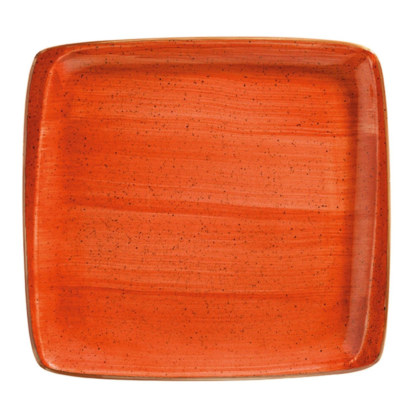 Turgla Vitrified Terracota 12.75" x 12" x h:0.75" Square Terracotta Vitrified Platter - Case Pack: 6