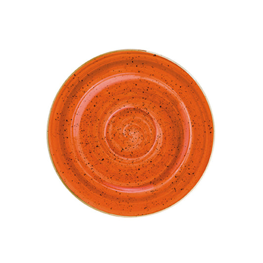 Porcelain Terracota dia.6.25" Round Terracotta Porcelain Saucer - Case Pack: 6