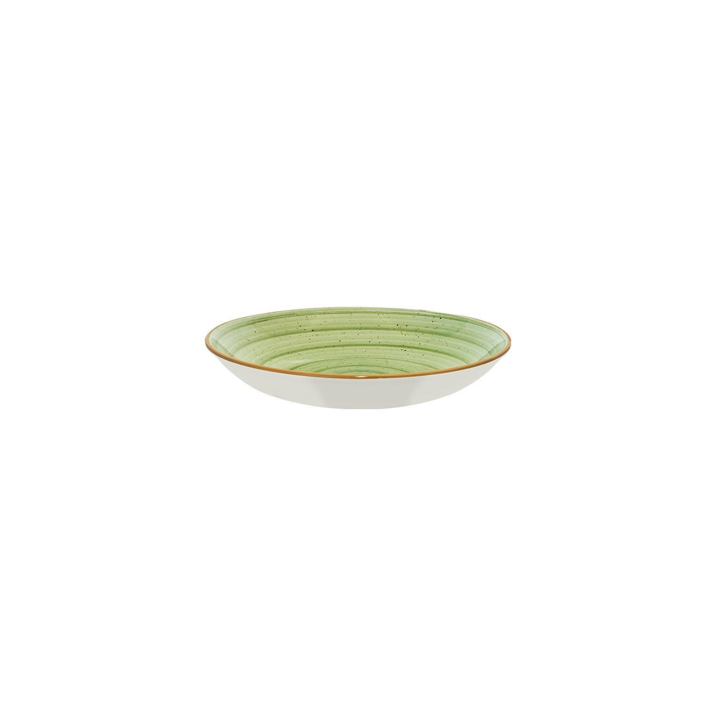 Turgla Vitrified Therapy dia.9" h:2" 34 oz. Round Green Vitrified Bowl - Case Pack: 6