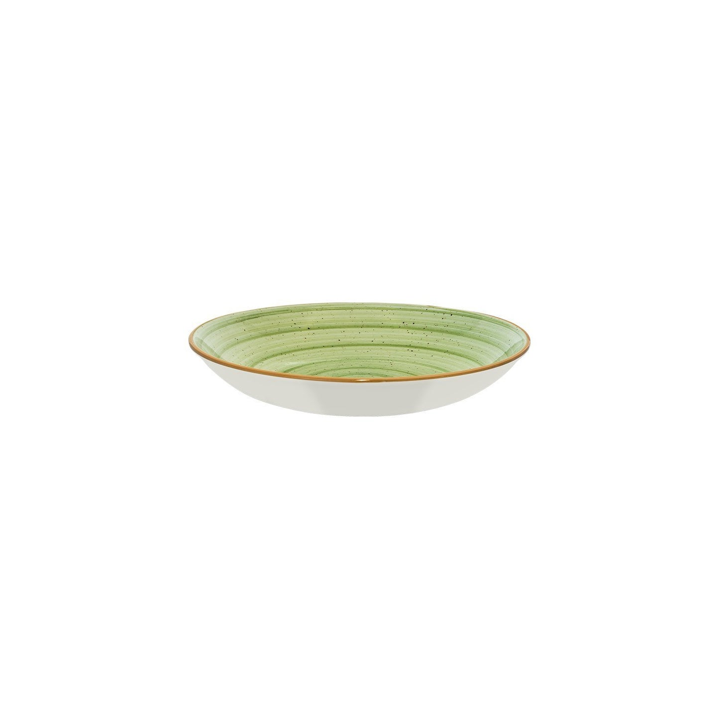 Turgla Vitrified Therapy dia.10" h:2" 44 oz. Round Green Vitrified Bowl - Case Pack: 6