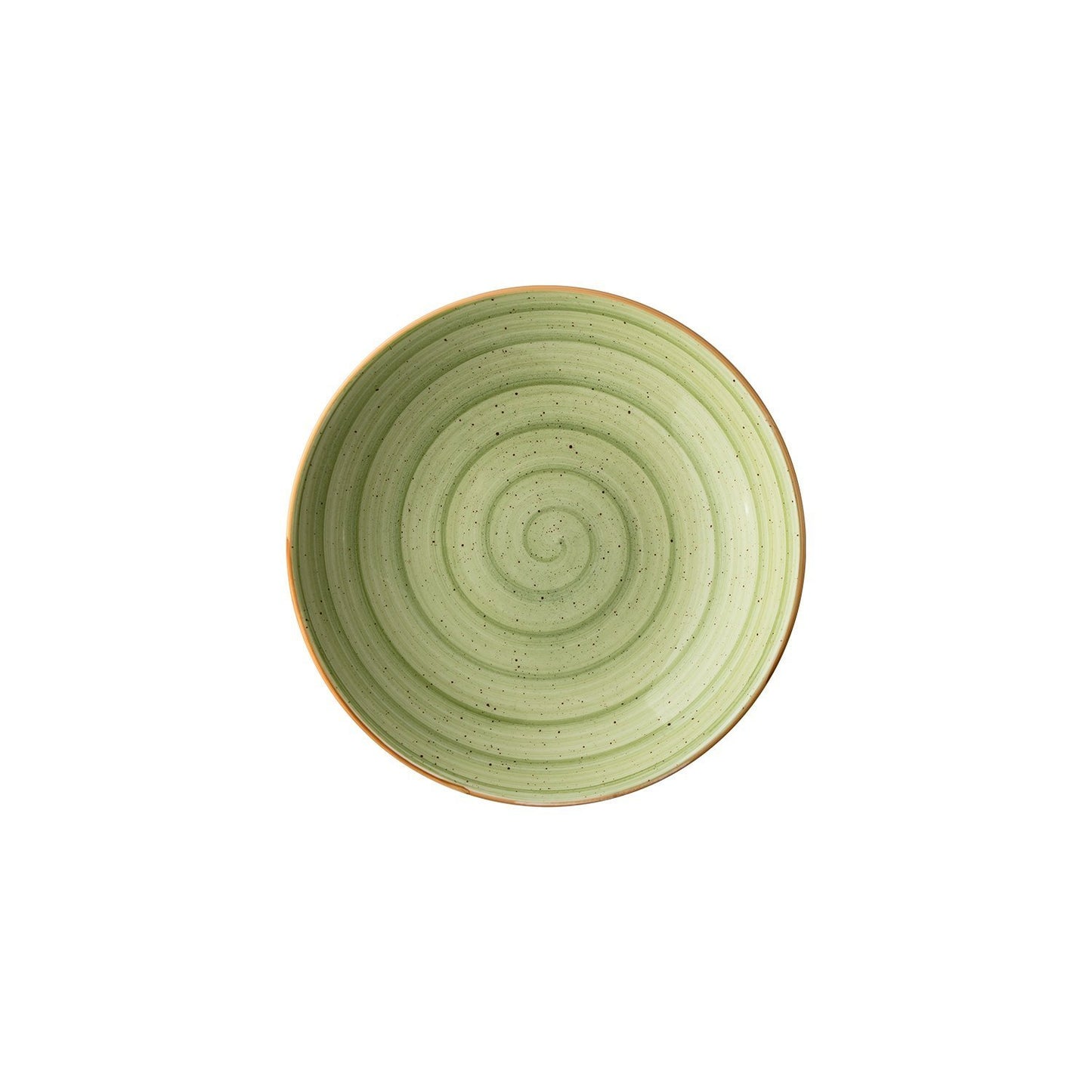 Turgla Vitrified Therapy dia.10" h:2" 44 oz. Round Green Vitrified Bowl - Case Pack: 6