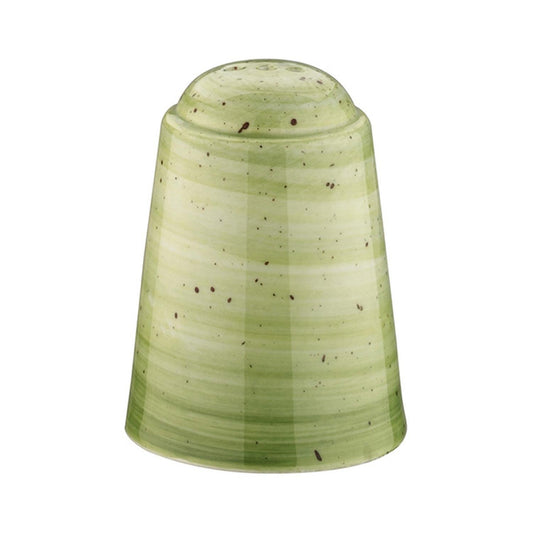 Turgla Vitrified Therapy  Round Green Vitrified Salt Shaker - Case Pack: 24