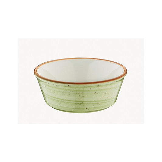 Turgla Vitrified Therapy dia.4.75" h:1.75" 10 oz. Round Green Vitrified Bowl - Case Pack: 24
