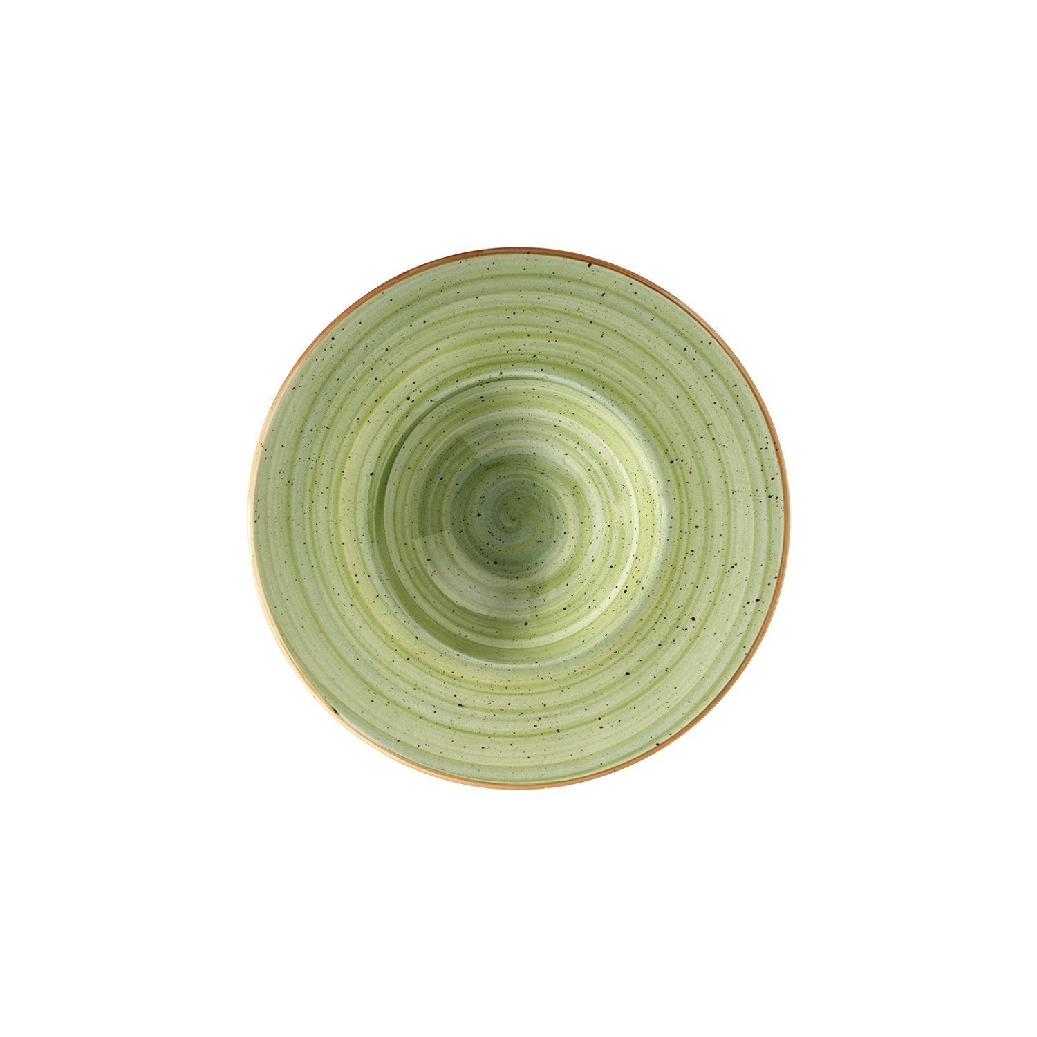 Therapy dia.11" h:2.5" 14 oz. Round Green Vitrified Bowl
