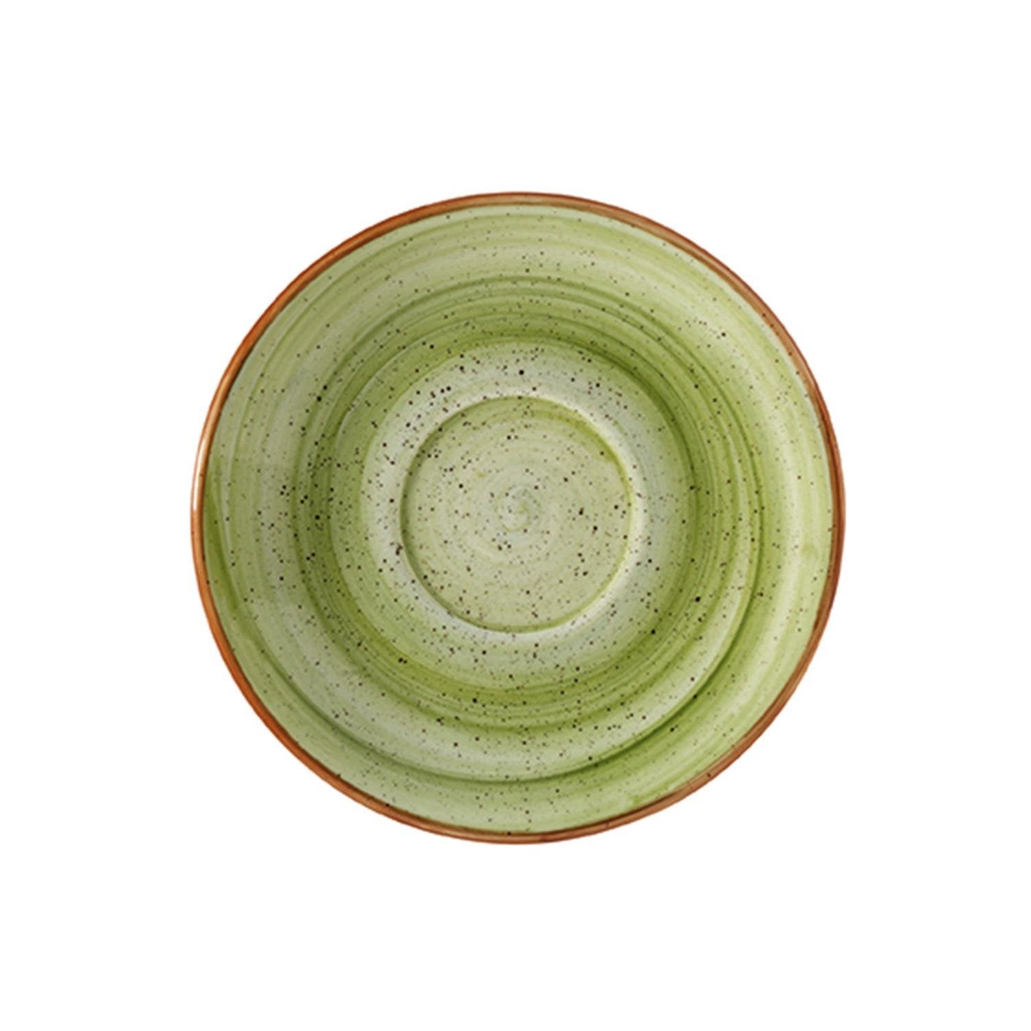 Therapy dia.6" Round Green Vitrified Saucer
