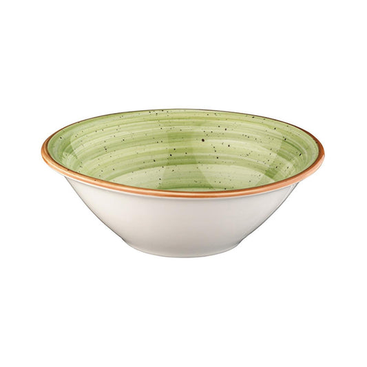 Therapy dia.6.25" h:2" 13 oz. Round Green Vitrified Bowl