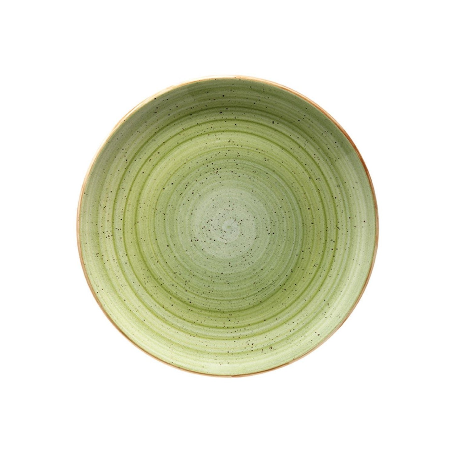 Turgla Vitrified Therapy dia.6.75" Round Green Vitrified Plate - Case Pack: 12