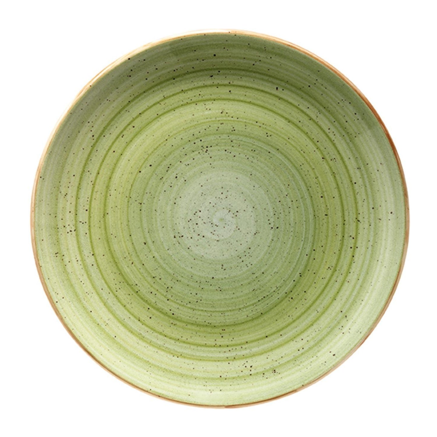 Turgla Vitrified Therapy dia.10" Round Green Vitrified Plate - Case Pack: 12