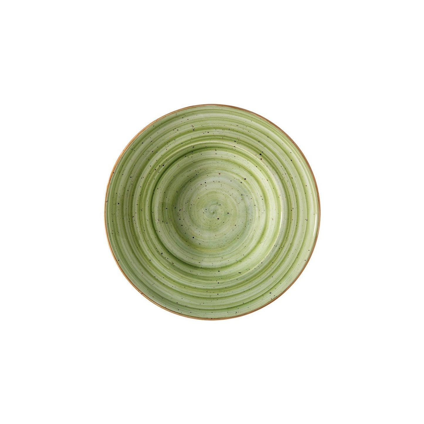 Turgla Vitrified Therapy dia.10.75" h:2.25" 16 oz. Round Green Vitrified Bowl - Case Pack: 6