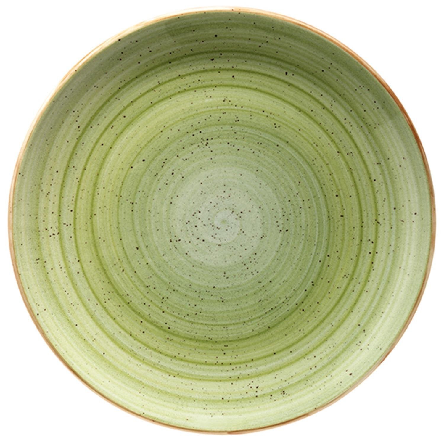 Therapy dia.12" Round Green Vitrified Plate