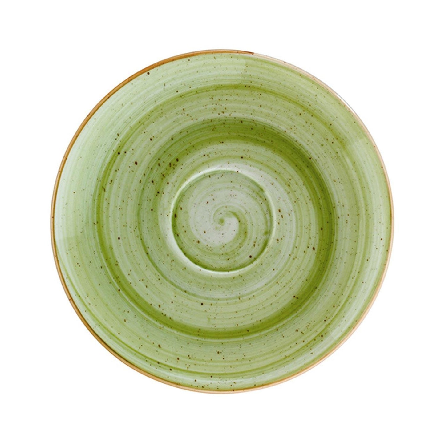 Turgla Vitrified Therapy dia.6.25" Round Green Vitrified Saucer - Case Pack: 6