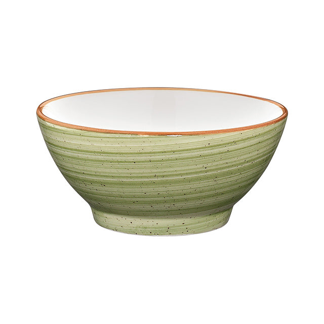 Porcelain Therapy dia.4.75" h:2.25" 10 oz. Round Green Porcelain Bowl - Case Pack: 12