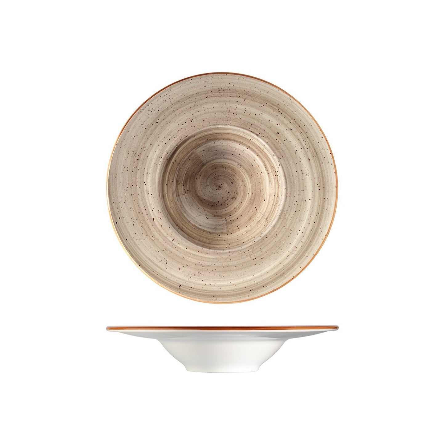 Turgla Vitrified Terrain dia.11" h:2.5" 14 oz. Round Brown Vitrified Bowl - Case Pack: 6