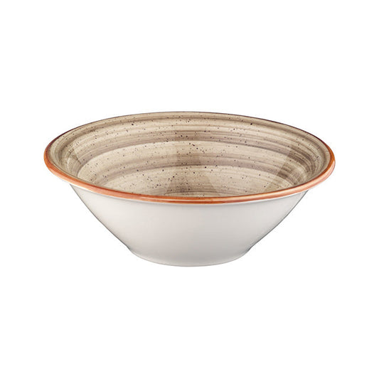 Porcelain Terrain dia.6.25" h:2" 13 oz. Round Brown Porcelain Bowl - Case Pack: 12