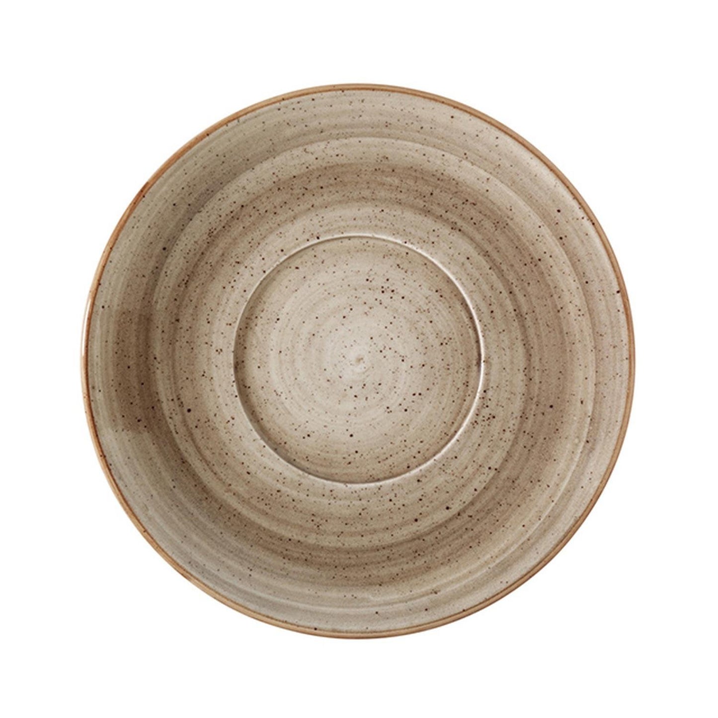 Turgla Vitrified Terrain dia.6.75" Round Brown Vitrified Saucer - Case Pack: 12