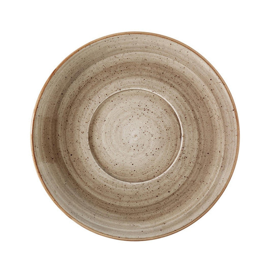 Turgla Vitrified Terrain dia.6.75" Round Brown Vitrified Saucer - Case Pack: 12