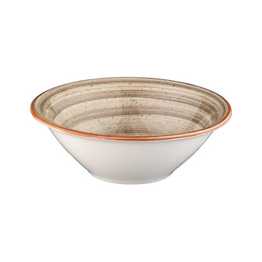 Turgla Vitrified Terrain dia.7" h:2.5" 23 oz. Round Brown Vitrified Bowl - Case Pack: 12