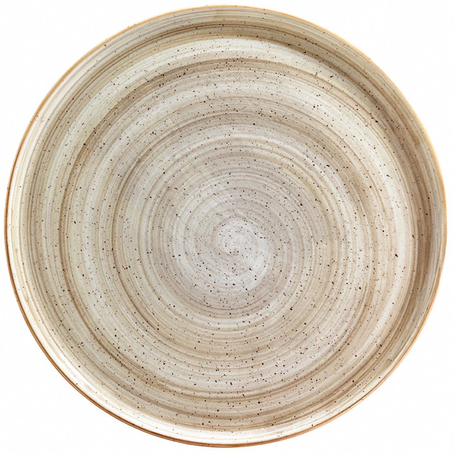 Turgla Vitrified Terrain dia.12.75" Round Brown Vitrified Plate - Case Pack: 6