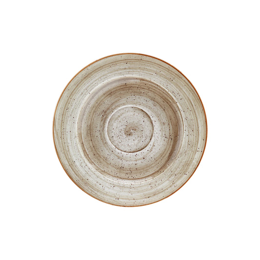 Turgla Vitrified Terrain dia.4.75" Round Brown Vitrified Saucer - Case Pack: 6